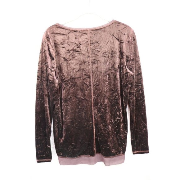 Simply Vera Wang Brown Velvet Long Sleeve Tunic-Size Medium-Soft-Washable - Picture 9 of 11